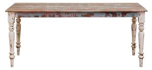 Masa dining, din lemn reciclat, cu aspect vintage, Barfleur