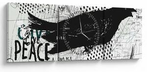 Tablou - Artă stradală - zarvă (cu ceas) (90x30 cm)