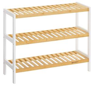 Raft pentru pantofi, raft din bambus pe 3 niveluri, raft de depozitare | SONGMICS