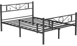 Cadru pat francez, cadru pat metalic, negru