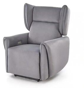 Fotoliu recliner GELATO, gri, stofa clasica, 83x91/161x95/109 cm
