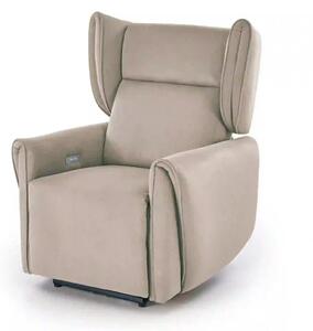 Fotoliu recliner GELATO, bej, stofa clasica, 83x91/161x95/109 cm
