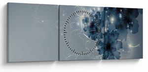 Tablou - Flori delicate (cu ceas) (90x30 cm)