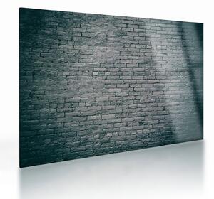 Tablou pe sticlă cu perete din cărămidă (70x50 cm)