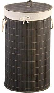 Kesper 19573 Coș de rufe din bambus negru, 60 x 35 cm