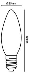 Rabalux 79217 - Bec LED FILAMENT C35 E14/4W/230V 4000K