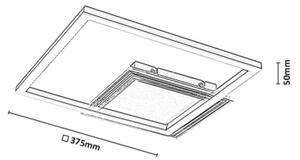 Rabalux 71487 -LED Plafonieră OTTAVIA LED/24W/230V 3000K 37,5x37,5cm auriu