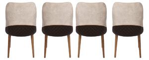 Set 4 scaune Nova-761, metal/catifea, 50x90x49 cm