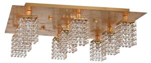 Eglo 97722 - Lustră aplicată LED de cristal PYTON GOLD 9xG9/3W/230V