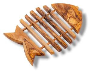 Suport din lemn de măslin pentru vase fierbinți | pește