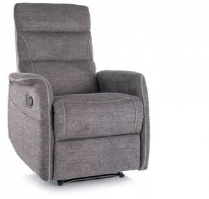 Fotoliu recliner SOLON M, stofa clasica gri inchis - Brego 18, 74x86/1