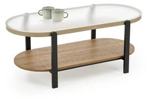 Masuta KAMALA, transparent/negru, 110x54x43 cm