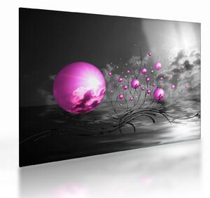 Tablou pe sticlă bilelor roz (70x50 cm)
