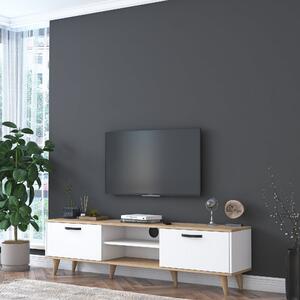 Comoda TV-890, nuc/alb, Pal melaminat, 180x49x35 cm