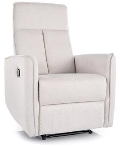 Fotoliu recliner NIKOS, stofa clasica bej deschis - Brego 22, 72x86/15