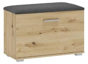 Pantofar LIMA ST2, gri/stejar artisan, PAL laminat, 70x32x45 cm