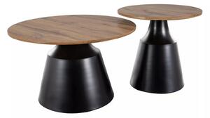 Set 2 masute cafea BAFETA, stejar artisan/negru mat