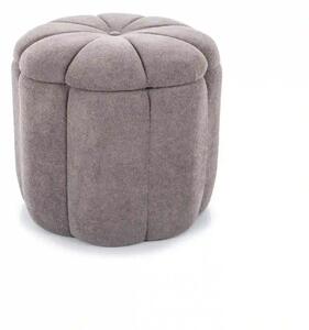 Taburet TUP, gri, stofa clasica, 45x45x40 cm