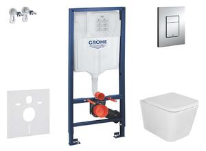 Grohe Rapid SL - Set pentru montare încastrată, toaletă Arkas și capac softclose, clapetă Skate Cosmopolitan, crom SANI11BA1102