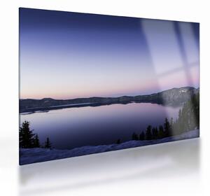 Tablou pe sticlă cu lac (70x50 cm)