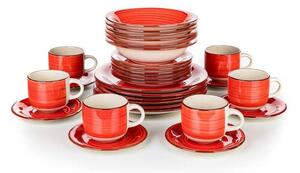 Set de masă Banquet Spiral Red 30 de piese