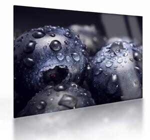 Tablou pe sticlă cu fructe cu picături de apă (70x50 cm)