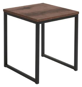 Masuta cafea AROZ, stejar/negru, PAL/metal, 50x50x50 cm