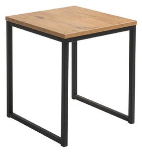 Masuta cafea AROZ, stejar lancelot/negru, PAL/metal, 50x50x50 cm