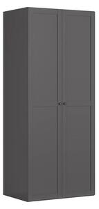 Dulap FLEX, gri grafit, PAL, cu 2 usi, 100x66x240 cm