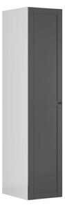 Dulap FLEX, alb/gri grafit, PAL, cu o usa, 50x66x240 cm