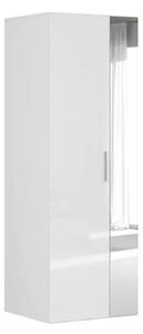 Dulap FLEX, alb lucios, PAL, cu 2 usi, 75x66x218 cm