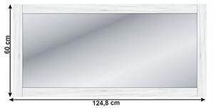 Oglinda SUDBURY W, 124,8x2,2x60 cm, PAL laminat, stejar craft alb