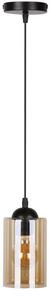 Candellux Bistro lampă suspendată 1x40 W negru-chihlimbar 31-00569