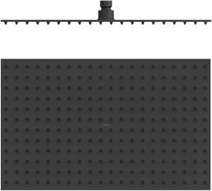 Tres Selection cap de duș 40x25 cm dreptunghiular negru 134315008NM