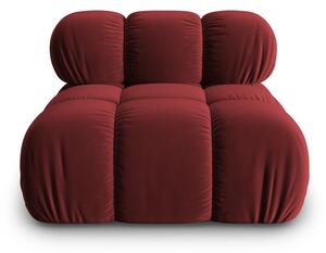 Canapea modulara Bellis cu 1 loc si tapiterie din catifea, rosu inchis