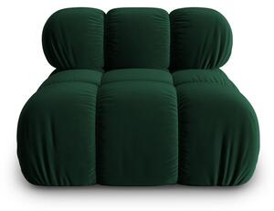 Canapea modulara Bellis cu 1 loc si tapiterie din catifea, verde inchis