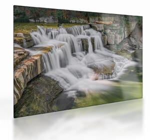 Tablou pe sticlă cu cascade (70x50 cm)