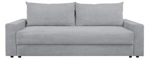 Canapea extensibila GARCIA, stofa catifelata gri - Poso 110, 233x108x9