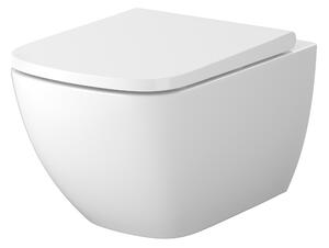 Cersanit Zen vas wc cu capac soft-close agăţat fără margine cu spălare turbionară alb lucios S701-882