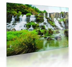 Tablou pe sticlă - cascade (70x50 cm)