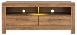 Comoda TV GENT, stejar, PAL, cu iluminare LED, 139x54x60 cm