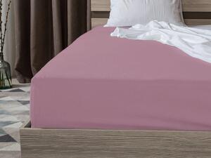 Cearsaf de pat din jerseu Culoare roz inchis, 200 x 220 cm