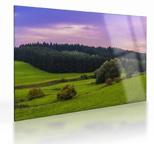 Tablou pe sticlă cu lunca (70x50 cm)