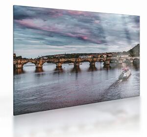 Tablou pe sticlă cu Vltava (70x50 cm)