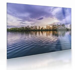 Tablou pe sticlă cu lac (70x50 cm)