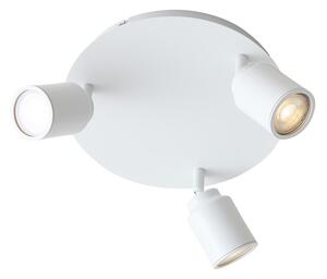 Spot modern pentru baie alb cu 3 lumini IP44 - Ducha
