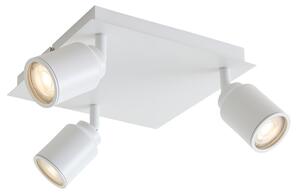 Spotlight modern pentru baie alb pătrat cu 3 lumini IP44 - Ducha