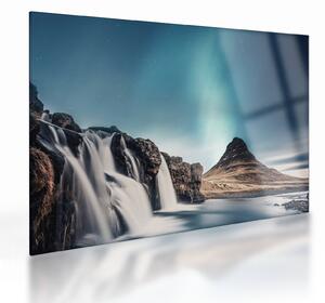 Tablou pe sticlă cu cascade (70x50 cm)