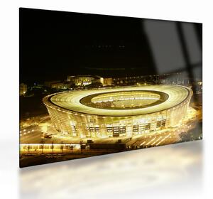 Tablou pe sticlă - stadion de fotbal (70x50 cm)