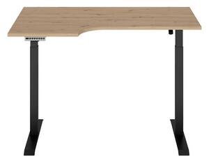 Masa birou SPACE OFFICE, stejar artisan/negru, PAL laminat/metal, pe s